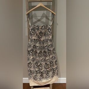 Tibi Elegant Floral eyelet Strapless Dress